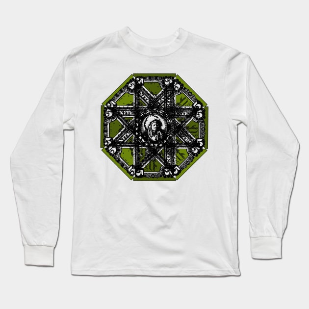 1899 Five Dollar Silver Certificate - Green Star Long Sleeve T-Shirt by DTECTN